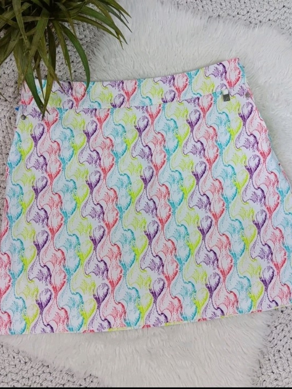 Cutter & Buck Colorful Julia Swirl Patterned Golf DryTec Skort Skirt